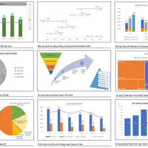 9 biểu đồ thường dùng trong Excel Dashboard