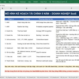 Kế hoạch tài chính 5 năm – Doanh nghiệp SaaS